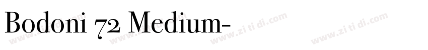 Bodoni 72 Medium字体转换